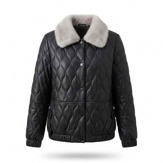 Mens Outlet House - Yotar | Quilted Faux Fur Collar Jacket Women