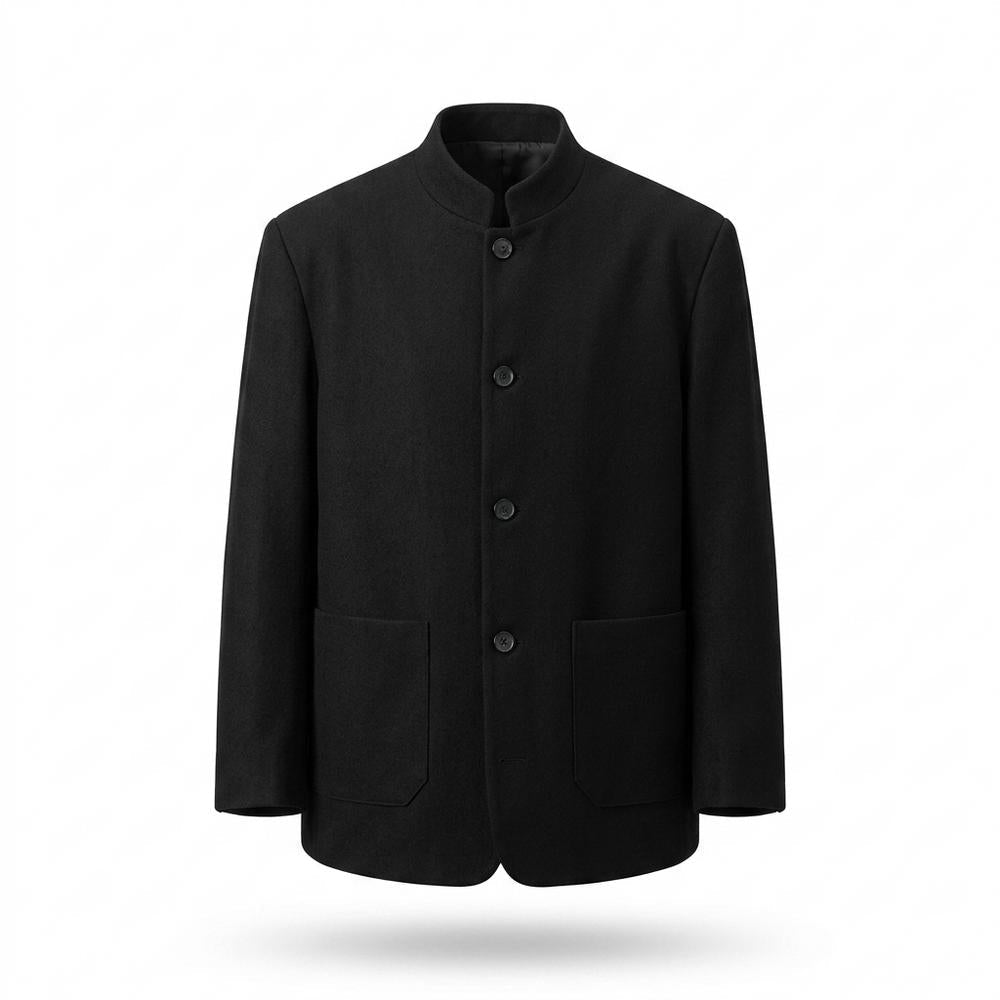 Mens Outlet House - Maged | Wool Stand-Collar Jacket Men