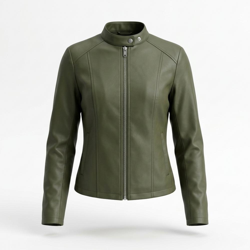 Mens Outlet House - Cosil | Fitted Faux-Leather Jacket Women
