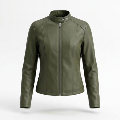 Mens Outlet House - Cosil | Fitted Faux-Leather Jacket Women