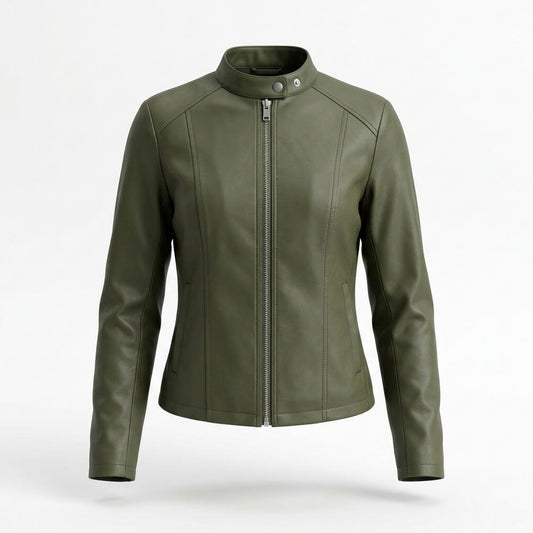 Mens Outlet House - Cosil | Fitted Faux-Leather Jacket Women