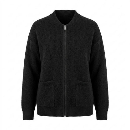 Mens Outlet House - Vetal | Zip-Up Textured Knit Cardigan Women