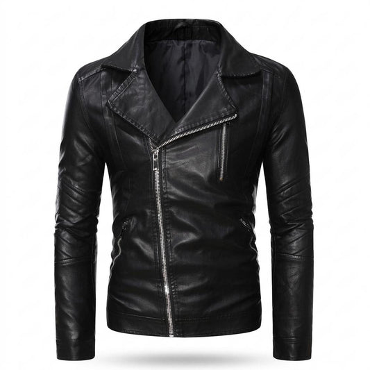 Mens Outlet House - Eltor | Asymmetrical Tailored Leather Jacket Men