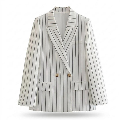 Mens Outlet House - Vasil | Striped Double-Breasted Blazer Women