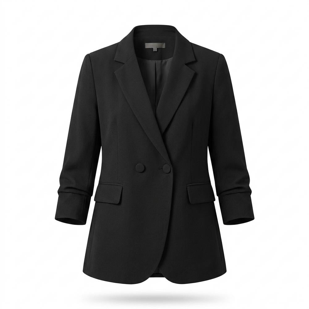Mens Outlet House - Lemar | Double-Breasted Ruched-Sleeve Blazer Women