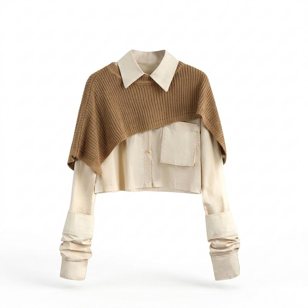 Mens Outlet House - Calom | Layered Cropped Top Women