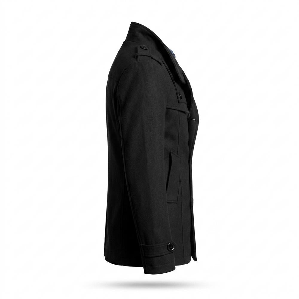 Mens Outlet House - Coken | Double-Breasted Stand-Collar Coat Men