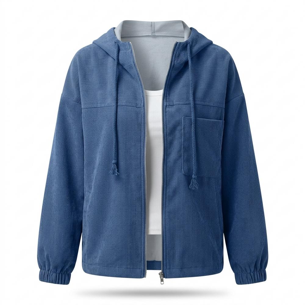 Mens Outlet House - Eobon | Corduroy Hooded Jacket Women