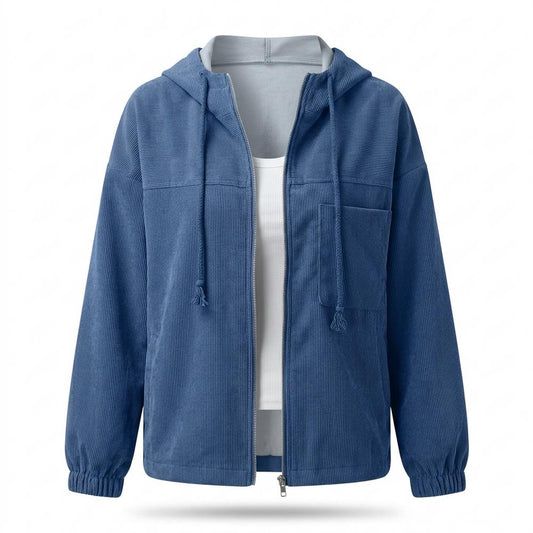 Mens Outlet House - Eobon | Corduroy Hooded Jacket Women