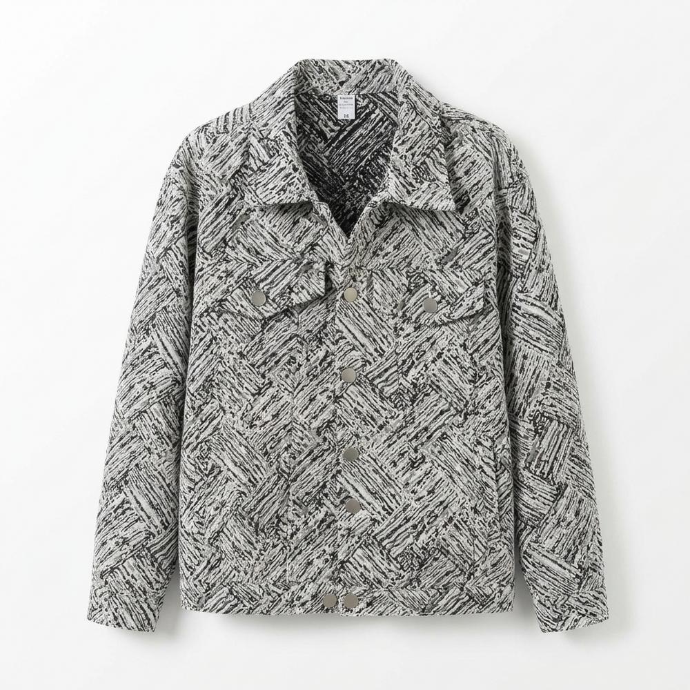 Mens Outlet House - Mopid | Patterned Straight-Cut Jacket Unisex