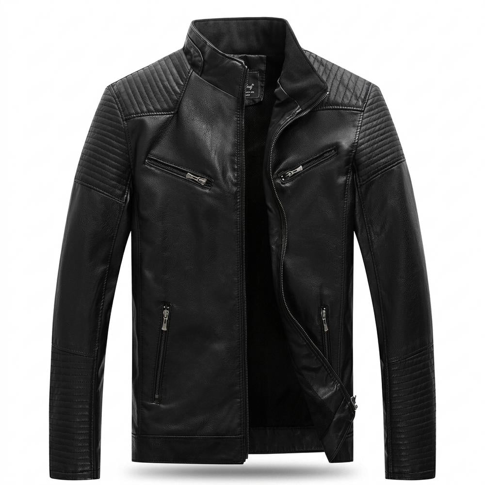Mens Outlet House - Leron | Quilted Lined Leather Jacket Men