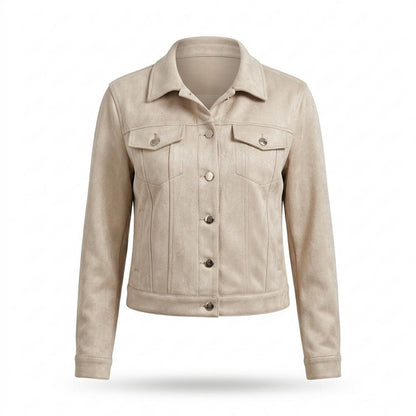 Mens Outlet House - Karam | Faux-Suede Button-Front Jacket Women