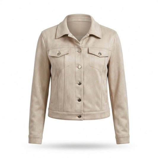 Mens Outlet House - Karam | Faux-Suede Button-Front Jacket Women