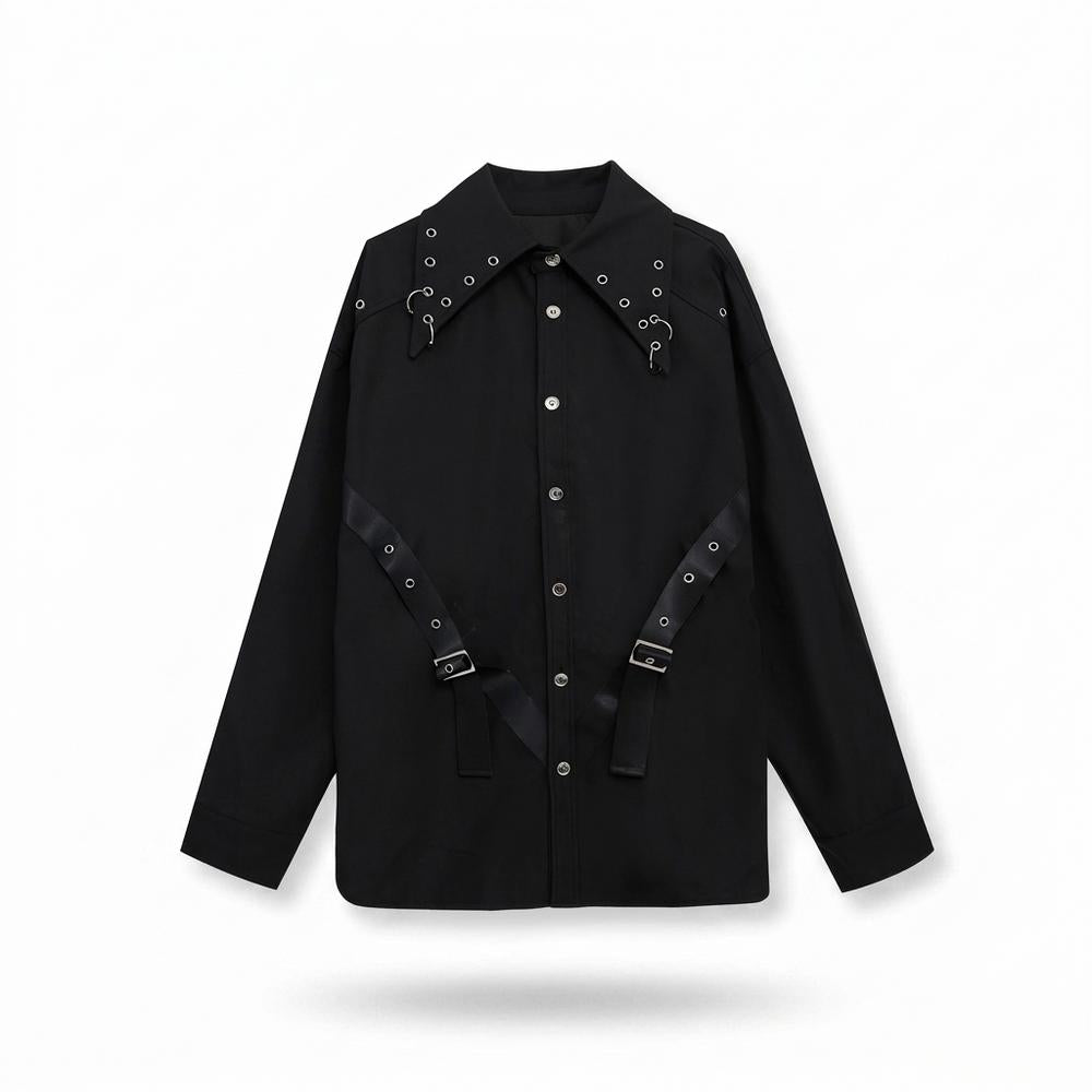 Mens Outlet House - Arhal | Embellished Buckled Shirt Unisex
