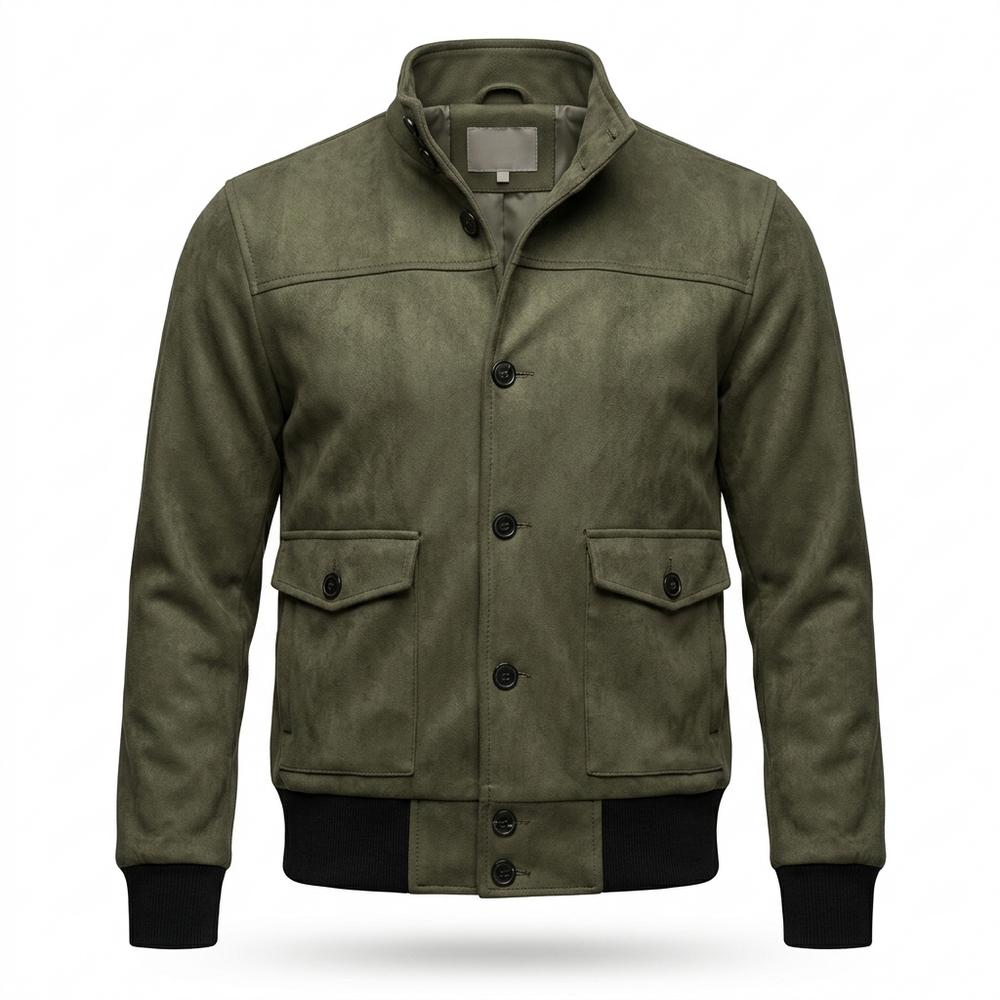 Mens Outlet House - Comel | Suede-Effect Button-Front Jacket Men