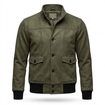 Mens Outlet House - Comel | Suede-Effect Button-Front Jacket Men