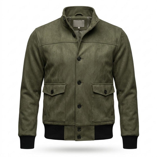 Mens Outlet House - Comel | Suede-Effect Button-Front Jacket Men