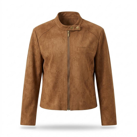Mens Outlet House - Ardan | Zip-Up Suede-Effect Jacket Women