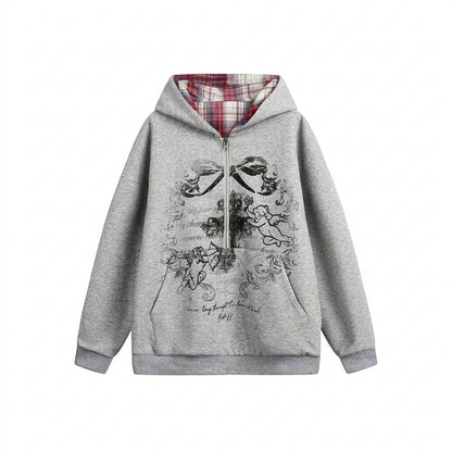 Mens Outlet House - Luviv | Zip-Up Printed Hoodie Unisex