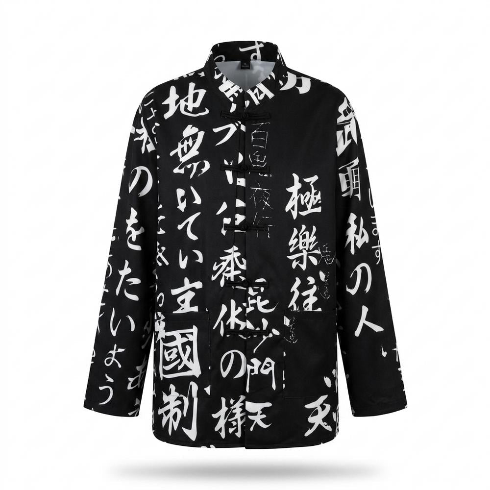 Mens Outlet House - Eavit | Printed Mandarin Collar Jacket Unisex