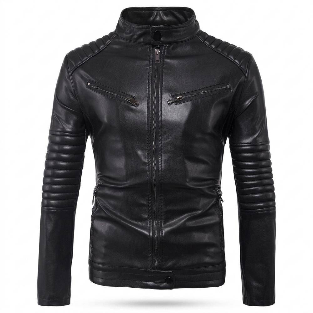 Mens Outlet House - Manor | Quilted Slim-Fit Leather Jacket Men