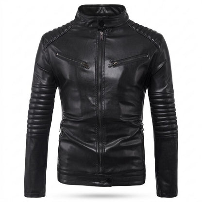 Mens Outlet House - Manor | Quilted Slim-Fit Leather Jacket Men