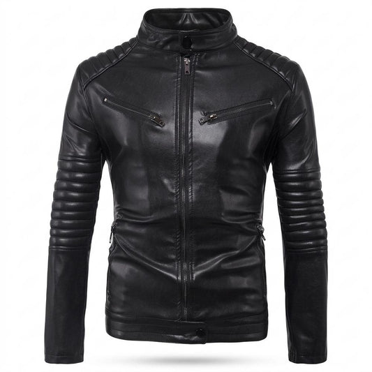 Mens Outlet House - Manor | Quilted Slim-Fit Leather Jacket Men