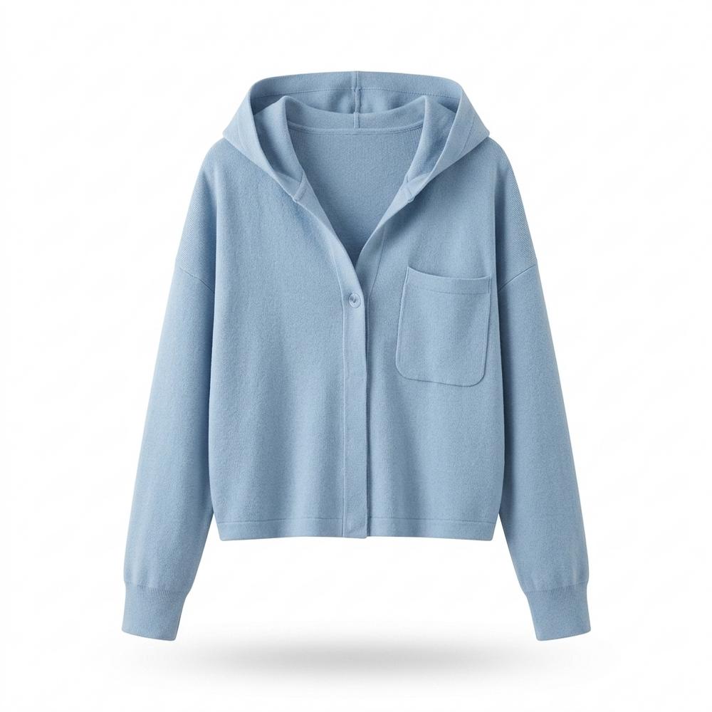 Mens Outlet House - Nolom | Hooded Button-Front Knit Cardigan Women