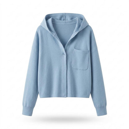 Mens Outlet House - Nolom | Hooded Button-Front Knit Cardigan Women