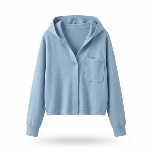 Mens Outlet House - Nolom | Hooded Button-Front Knit Cardigan Women