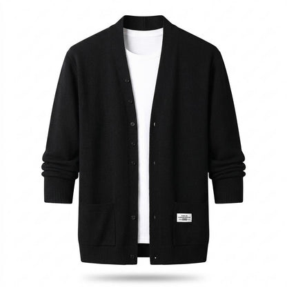Mens Outlet House - Masin | Button-Front V-Neck Knit Cardigan Men