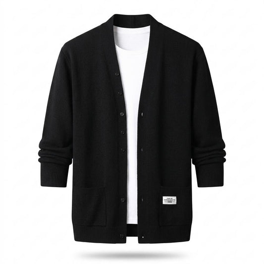 Mens Outlet House - Masin | Button-Front V-Neck Knit Cardigan Men