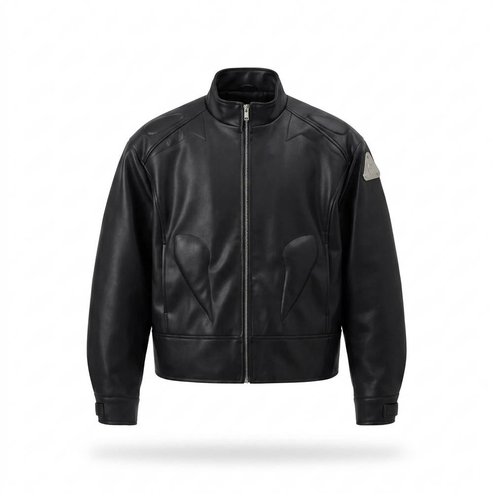 Mens Outlet House - Vital | Faux Leather Zip-Up Leather Jacket Men