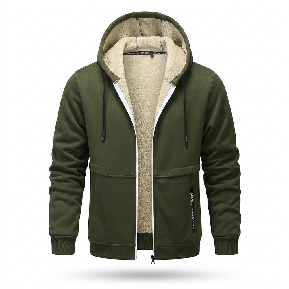 Mens Outlet House - Roven | Fleece-Lined Zip-Up Hoodie Men