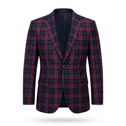 Mens Outlet House - Sozur | Plaid Slim-Fit Blazer Men