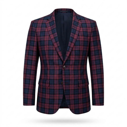 Mens Outlet House - Sozur | Plaid Slim-Fit Blazer Men
