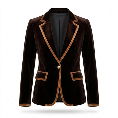 Mens Outlet House - Lynor | Velvet Piped Blazer Women