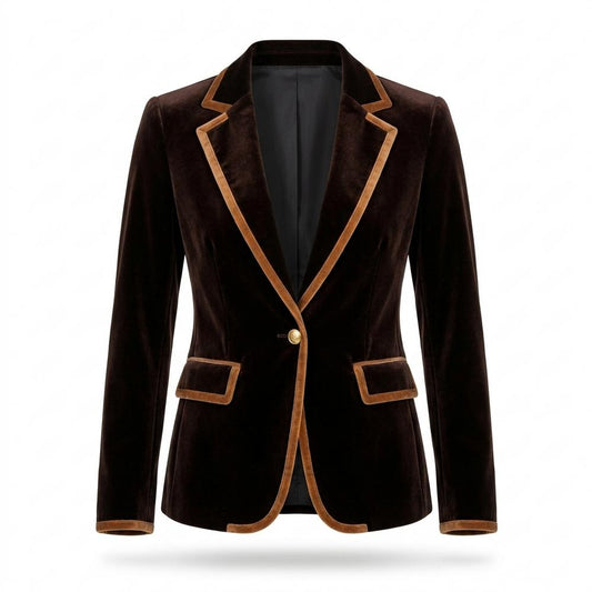 Mens Outlet House - Lynor | Velvet Piped Blazer Women
