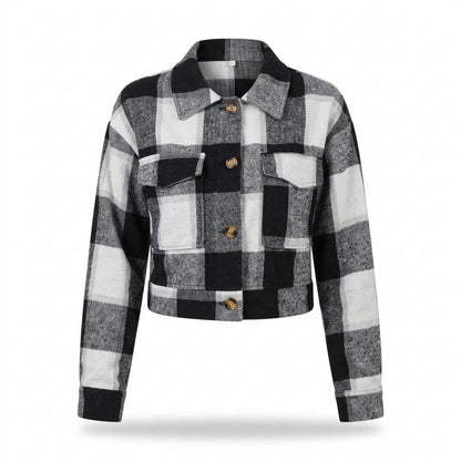 Mens Outlet House - Rosan | Plaid Cropped Jacket Women
