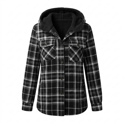 Mens Outlet House - Dosov | Plaid Hooded Jacket Women