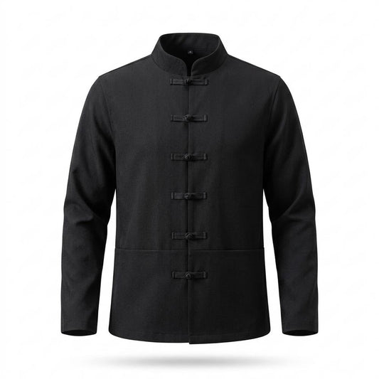 Mens Outlet House - Aefed | Mandarin Collar Toggled Jacket Men