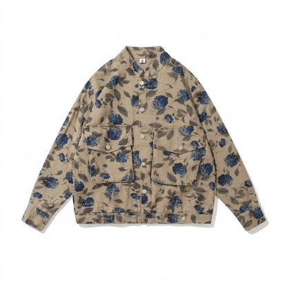 Mens Outlet House - Sevar | Floral-Print Button-Up Jacket Unisex