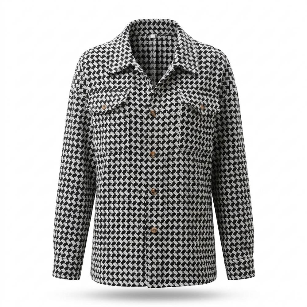 Mens Outlet House - Vevar | Houndstooth Button-Front Jacket Women