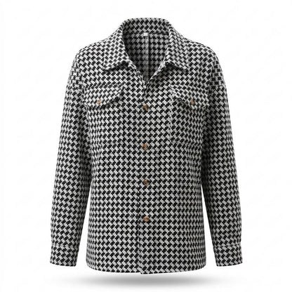 Mens Outlet House - Vevar | Houndstooth Button-Front Jacket Women