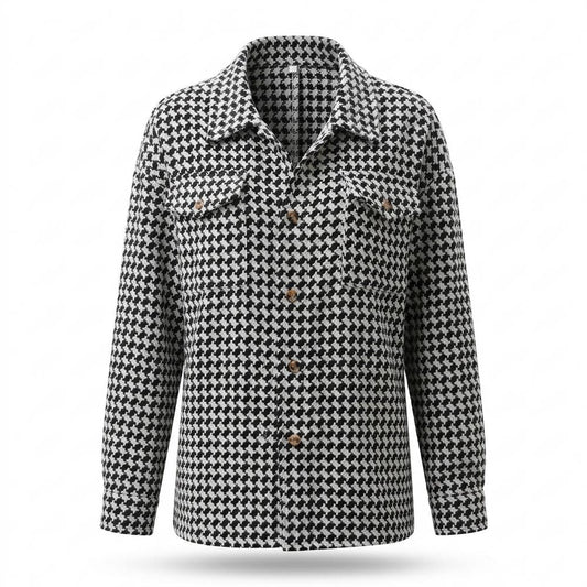 Mens Outlet House - Vevar | Houndstooth Button-Front Jacket Women