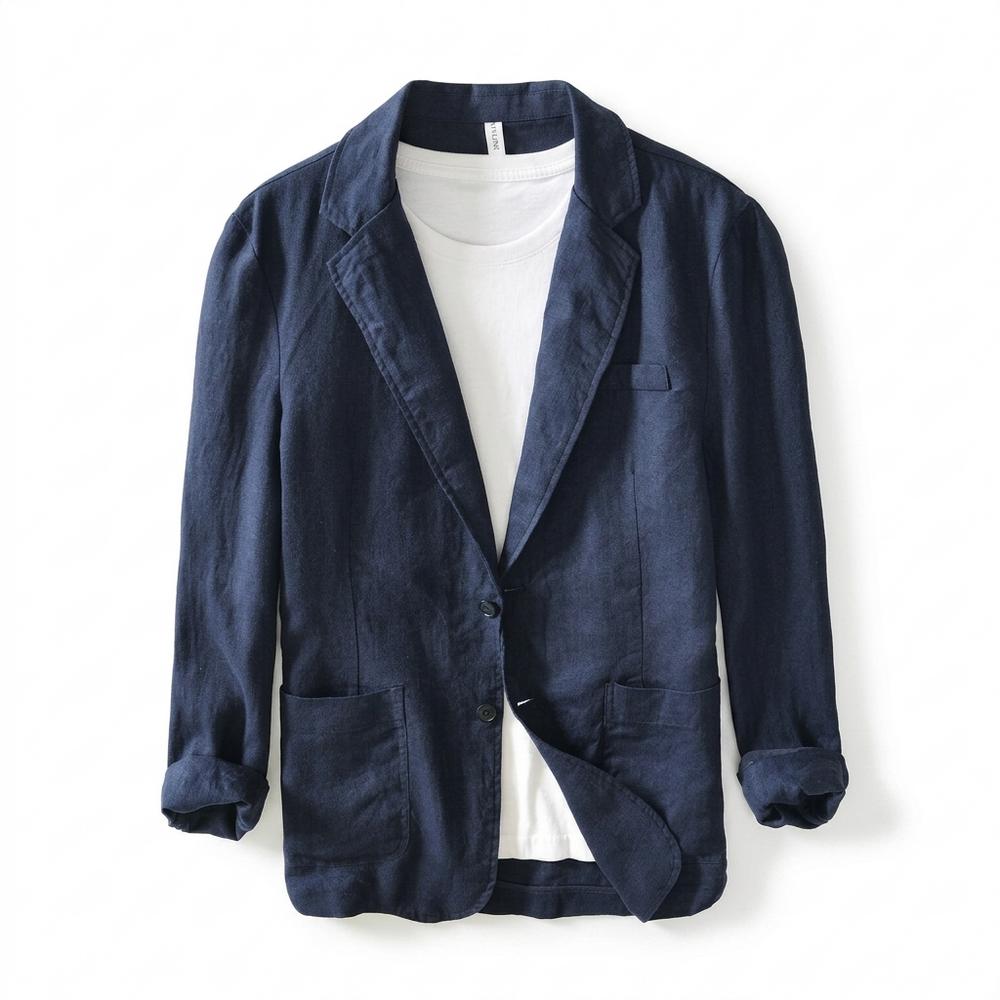 Mens Outlet House - Sebal | Linen Single-Breasted Blazer Men