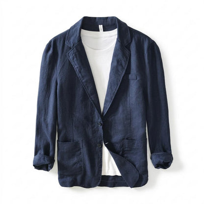 Mens Outlet House - Sebal | Linen Single-Breasted Blazer Men