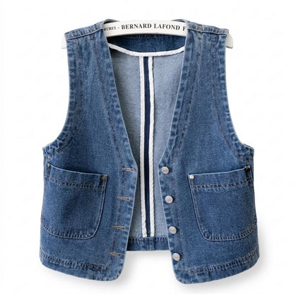 Mens Outlet House - Nikal | Denim Button-Up Vest Women