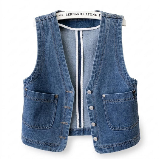 Mens Outlet House - Nikal | Denim Button-Up Vest Women