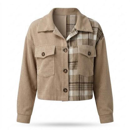 Mens Outlet House - Riram | Corduroy Plaid-Paneled Jacket Women